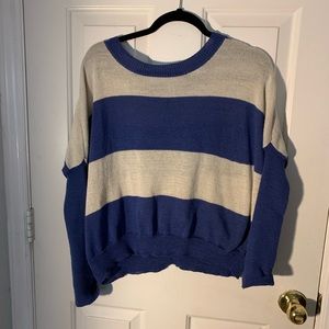 Blue and white striped sweater💖